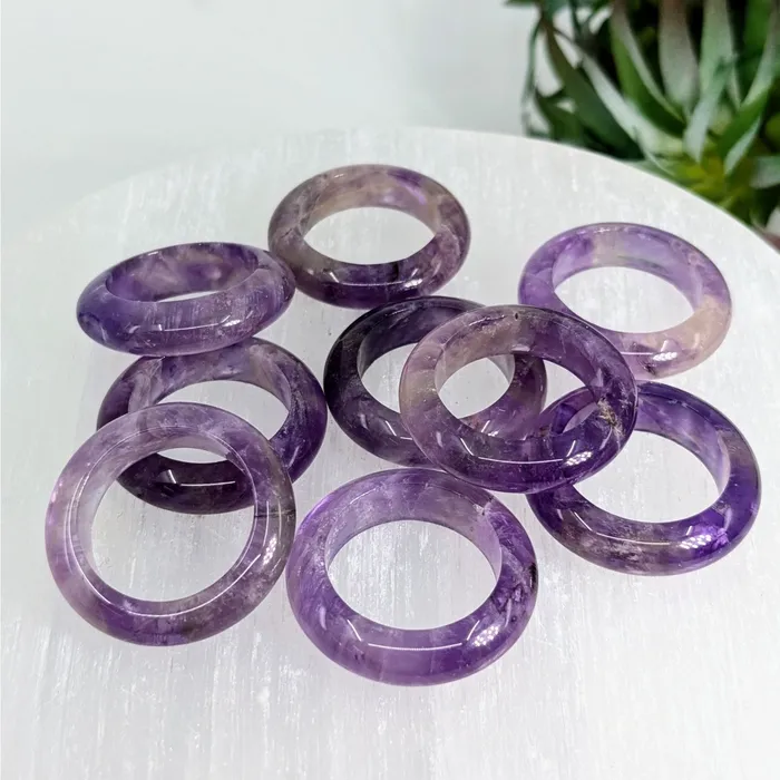 Rings Amethyst MultiSize Full Stone Ring LV6193 Bliss Crystals