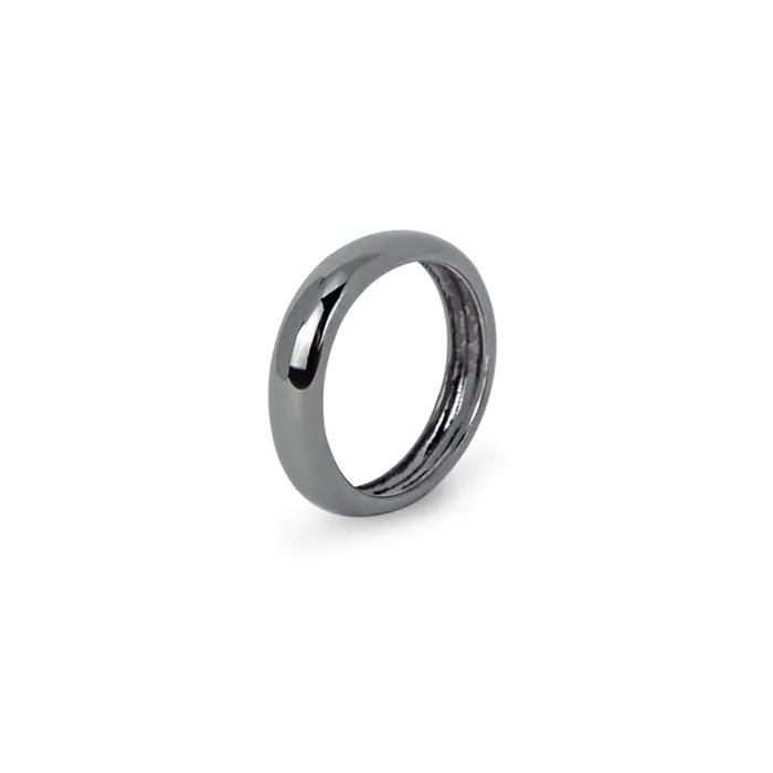 Rings Jack Vartanian TUBE RING IN BLACK RHODIUM PLATED SILVER