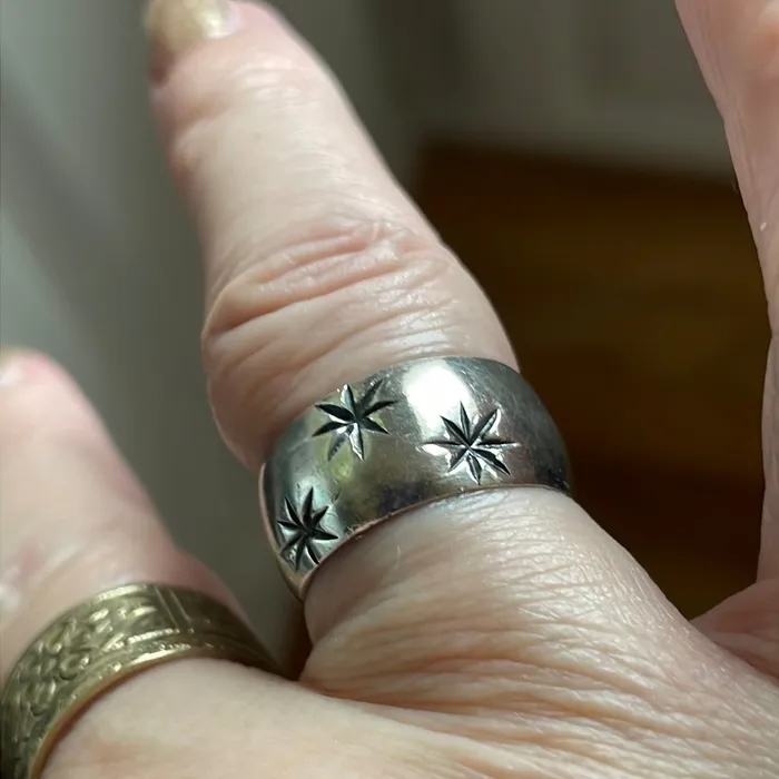 Sun Star Band Sterling Silver Vintage Vintage Paris Jewelry Rings Sun Star Band Sterling Silver Vintage Vintage Paris Jewelry Rings
