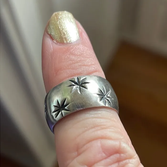 Sun Star Band Sterling Silver Vintage Vintage Paris Jewelry Rings Sun Star Band Sterling Silver Vintage Vintage Paris Jewelry Rings