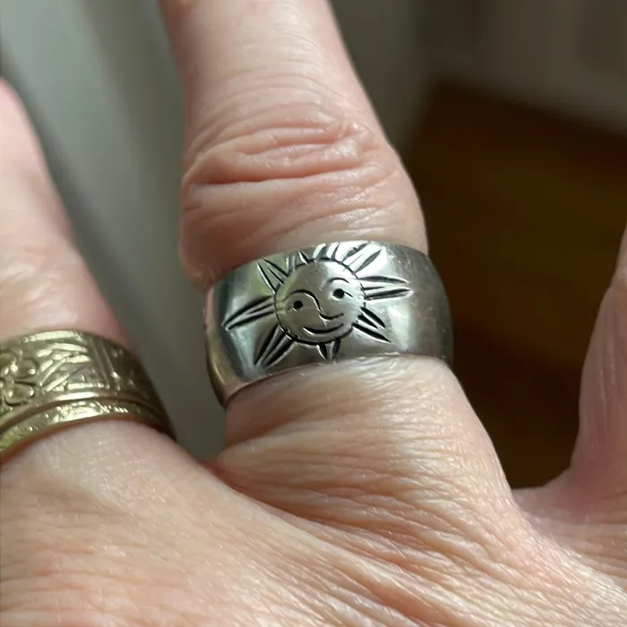 Sun Star Band Sterling Silver Vintage Vintage Paris Jewelry Rings Sun Star Band Sterling Silver Vintage Vintage Paris Jewelry Rings
