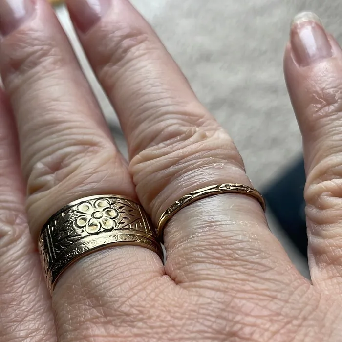 Vintage Paris Jewelry Rings Gold Flower Band 14k Gold Vintage Vintage Paris Jewelry Rings Gold Flower Band 14k Gold Vintage