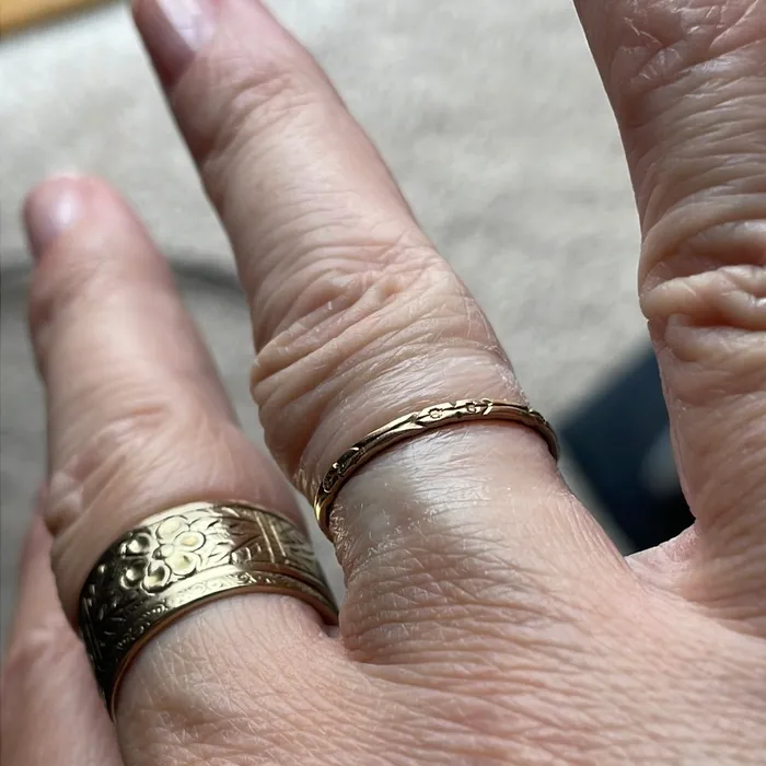 Vintage Paris Jewelry Rings Gold Flower Band 14k Gold Vintage Vintage Paris Jewelry Rings Gold Flower Band 14k Gold Vintage