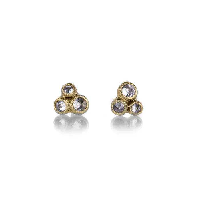 18k Triple Inverted Diamond Studs Todd Pownell PreStyled Sets