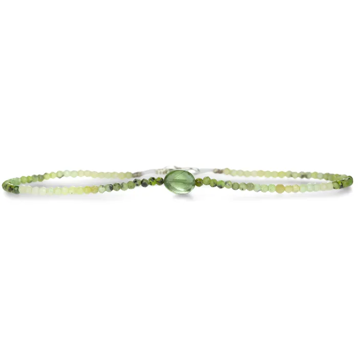 Bracelets Margaret Solow Olive Opal and Green Apatite Beaded Bracelet