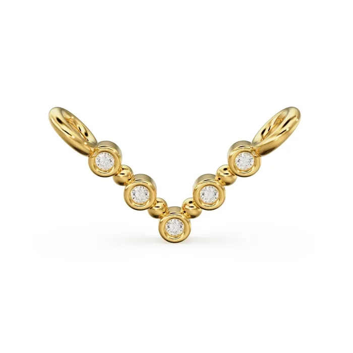 Diamond Solid Gold Spacer Connector Finding Handmade Jewelry Finding Diamond Gold Connectors Real Diamond Connector Jalvi Co PreStyled Sets
