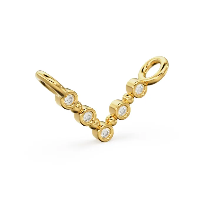Diamond Solid Gold Spacer Connector Finding Handmade Jewelry Finding Diamond Gold Connectors Real Diamond Connector Jalvi Co PreStyled Sets
