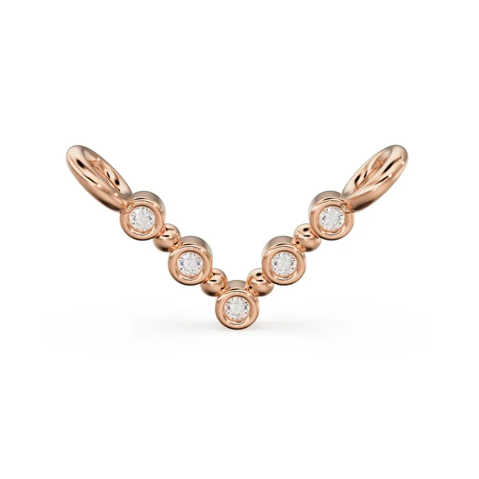 Diamond Solid Gold Spacer Connector Finding Handmade Jewelry Finding Diamond Gold Connectors Real Diamond Connector Jalvi Co PreStyled Sets