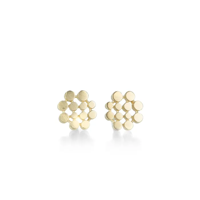 Dotted 14k Gold Studs Nicole Landaw PreStyled Sets