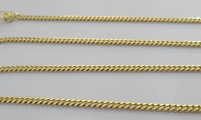 Globalwatches10 PreStyled Sets 14k Yellow Gold 4mm Miami Cuban Link Chain Necklace22