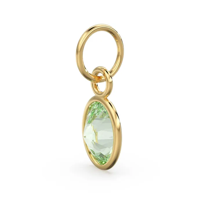 Green Amethyst Oval Solid Gold Charm Natural Prasiolite Gemstone Handmade Gold Pendant 1pc 14k Yellow Gold Jewelry Making FindingsSALE Jalvi Co PreStyled Sets