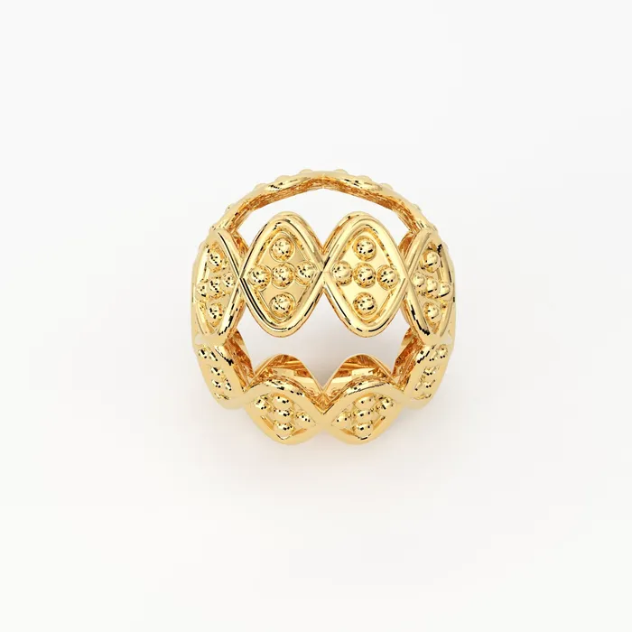Jalvi Co PreStyled Sets Milgrain Solid Gold Handmade Round Spacer Gold Bead Finding 8mm 10mm
