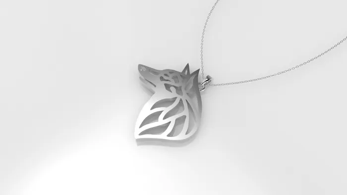 JCM DESIGN JEWELRY Necklaces 14K Pendant includes 18 inch chain wolf face in solid gold