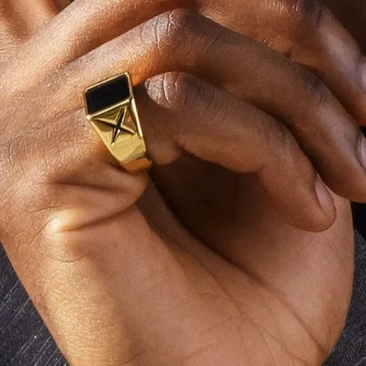 KRKC Rings The Power Black Onyx Mens Ring