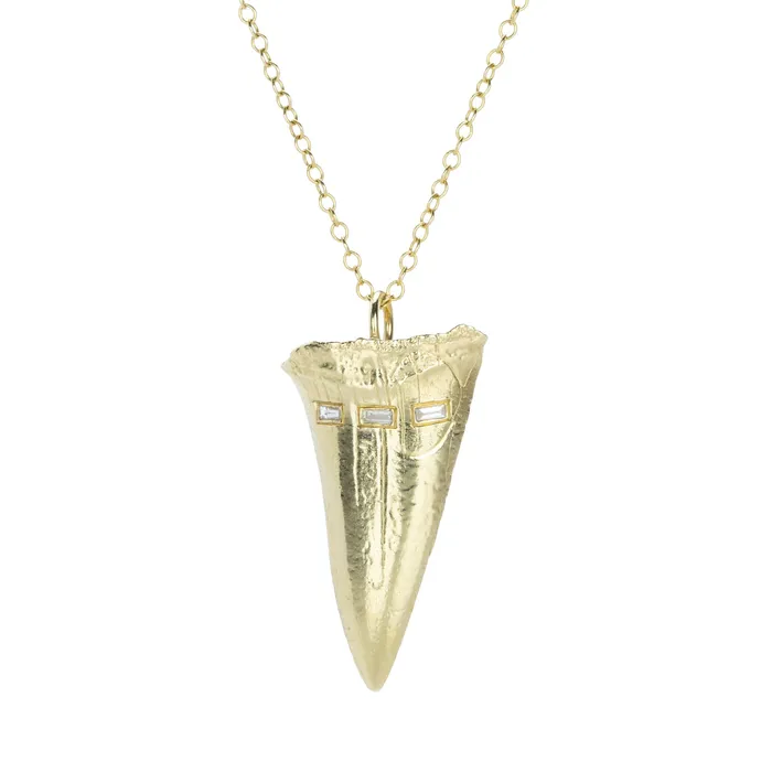 Necklaces Prehistoric Mako Shark Tooth Pendant Necklace Elisabeth Bell