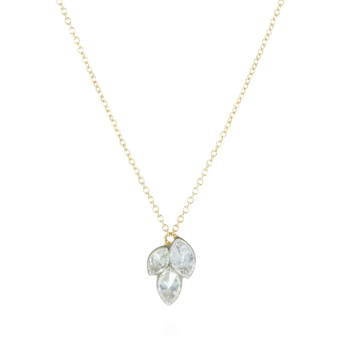 Necklaces Todd Pownell Triple Inverted Diamond Pendant Necklace