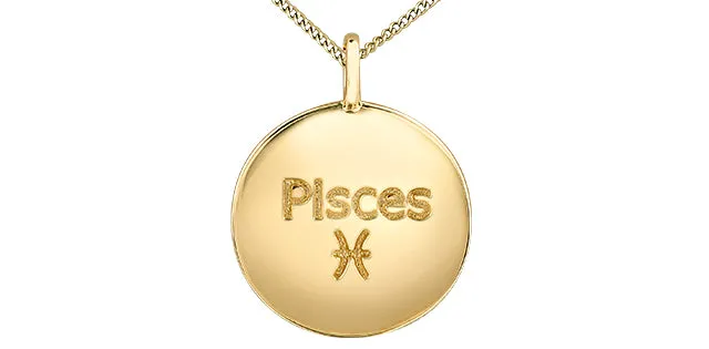 PreStyled Sets Independent Jewellers 10kt Yellow Gold Pisces Diamond Pendant