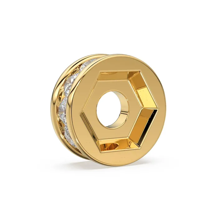 PreStyled Sets Jalvi Co 14k Solid Yellow Gold 3mm 6mm Diamond Eternity Rondelle Designer Wheel Bead Diamond Finding Jewelry Making Essential