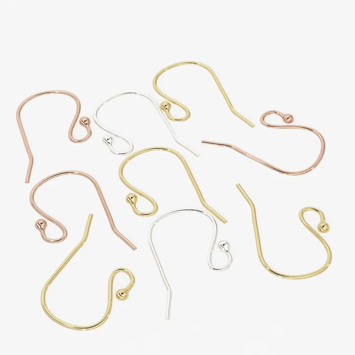 PreStyled Sets Solid Gold Clasp 14k Handmade 11mmx17mm 23 Gauge 14k Solid Yellow Gold French Hook Earwires With 16mm Ball Ends Pair Jalvi Co PreStyled Sets Solid Gold Clasp 14k Handmade 11mmx17mm 23 Gauge 14k Solid Yellow Gold French Hook Earwires With 16mm Ball Ends Pair Jalvi Co