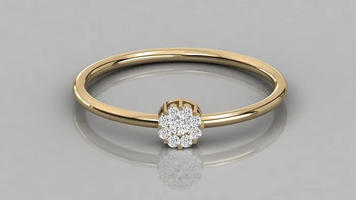 Rings Brilliant Diamond Band in 14k Gold Round Diamond Ring Gold Band White Diamond Ring Genuine Diamond Wedding Band Jalvi Co