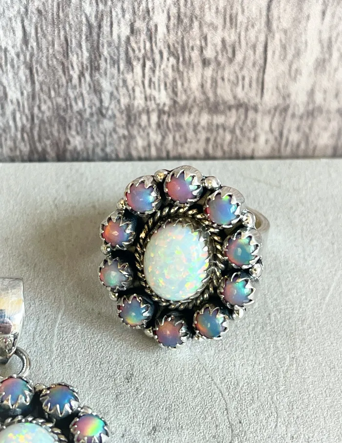 Rings Sterling Silver AuroraFire Opal Ring SophiaRene Boutique