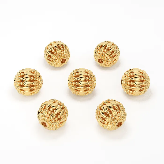 Round Designer Solid Gold 14k 18k Handmade Gold Spacer Bead Jewelry Making Supply 6mm Jalvi Co PreStyled Sets Round Designer Solid Gold 14k 18k Handmade Gold Spacer Bead Jewelry Making Supply 6mm Jalvi Co PreStyled Sets