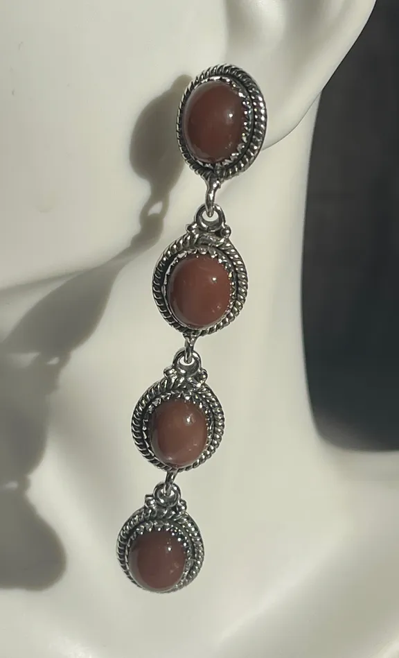 SophiaRene Boutique Sterling Silver Four Stone Drop Earrings Earrings