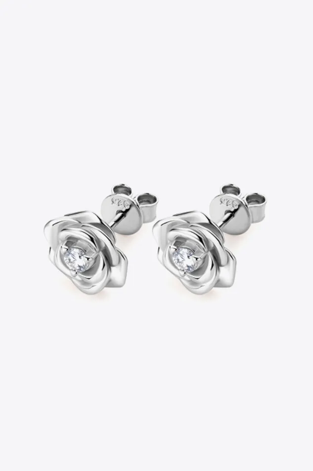 Trendsi Earrings Moissanite Flower 925 Sterling Silver Earrings